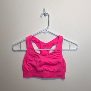 hot pink sports bra